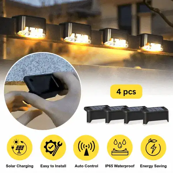 PatioLights, vodotesné LED solárne záhradné svetlá (4 ks.)